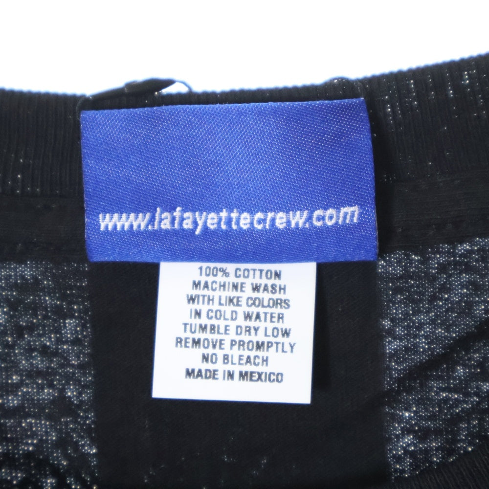 LFYT(エルエフワイティー) FRENCH REVOLUTION LAFAYETTE LOGO TEE フレンチ レボリューション ラファイエット フロントロゴプリント クルーネック半袖Tシャツ ブラック LS210101