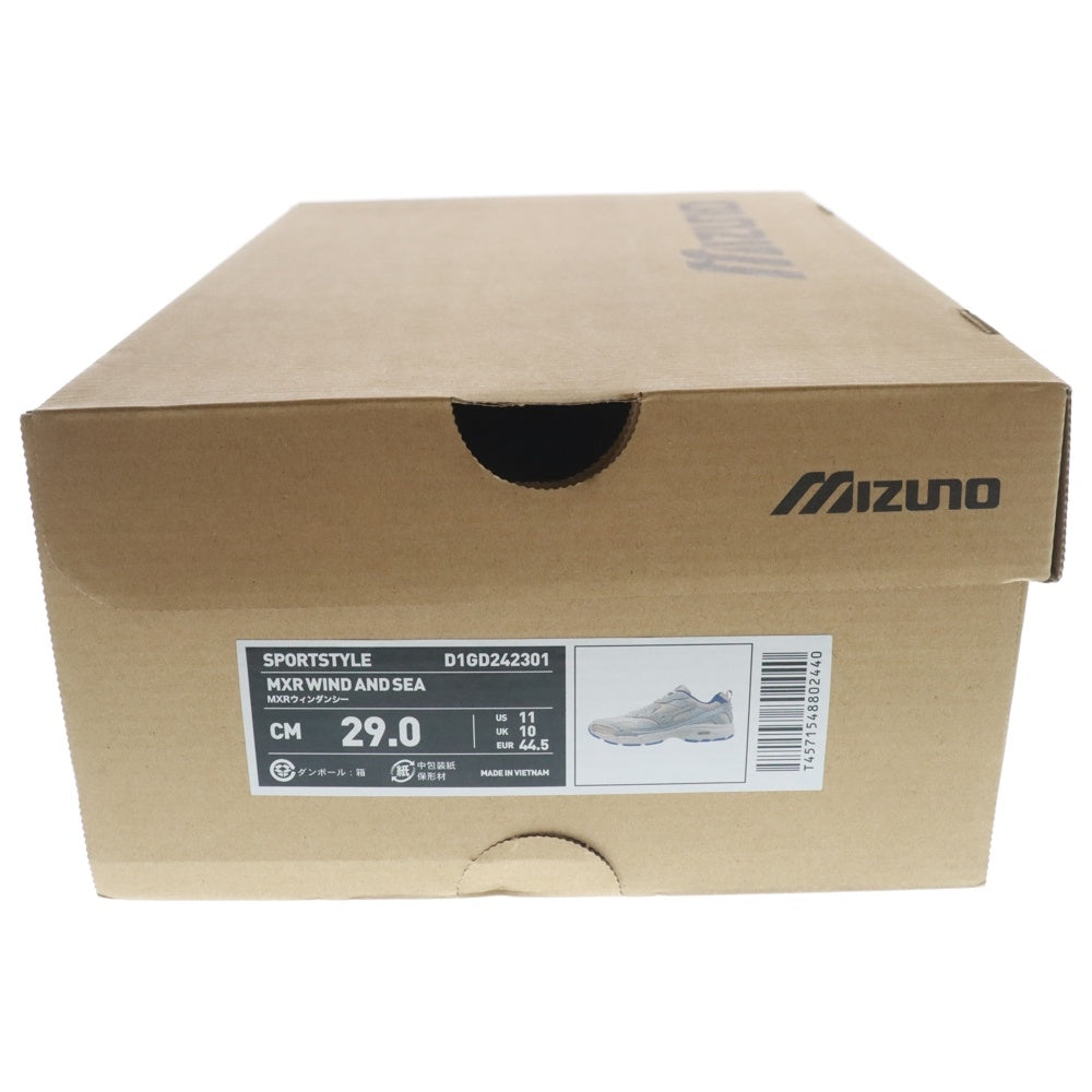 MIZUNO(ミズノ) ×WIND AND SEA MXR OG ウィンダンシー MAXIMIZER13 リネンスエード切替 ローカットスニーカー ベージュ/グレー US11/29cm D1GD242301