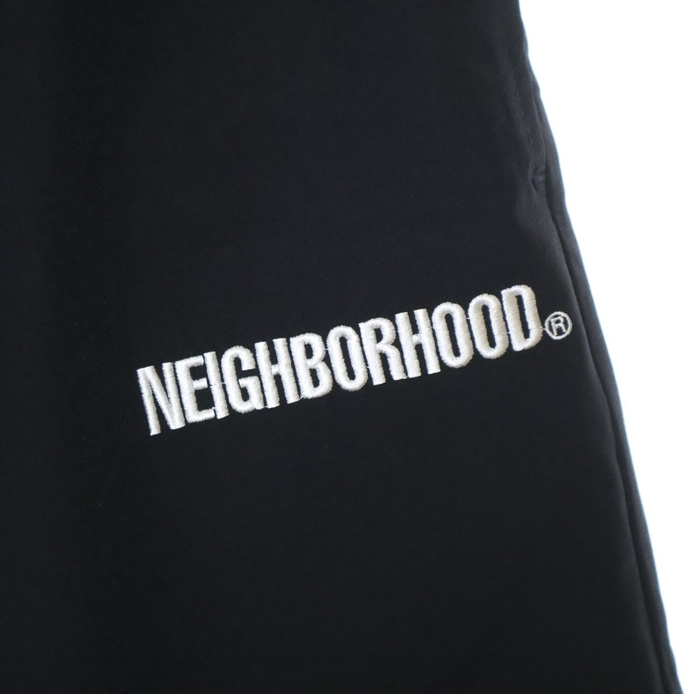 WIND AND SEA(ウィンダンシー) ×NEIGHBORHOOD NHWDS NYLON SHORTS ネイバーフッド サイドロゴ ショート ハーフパンツ ショーツ ブラック 221FRWSN-PTM01S
