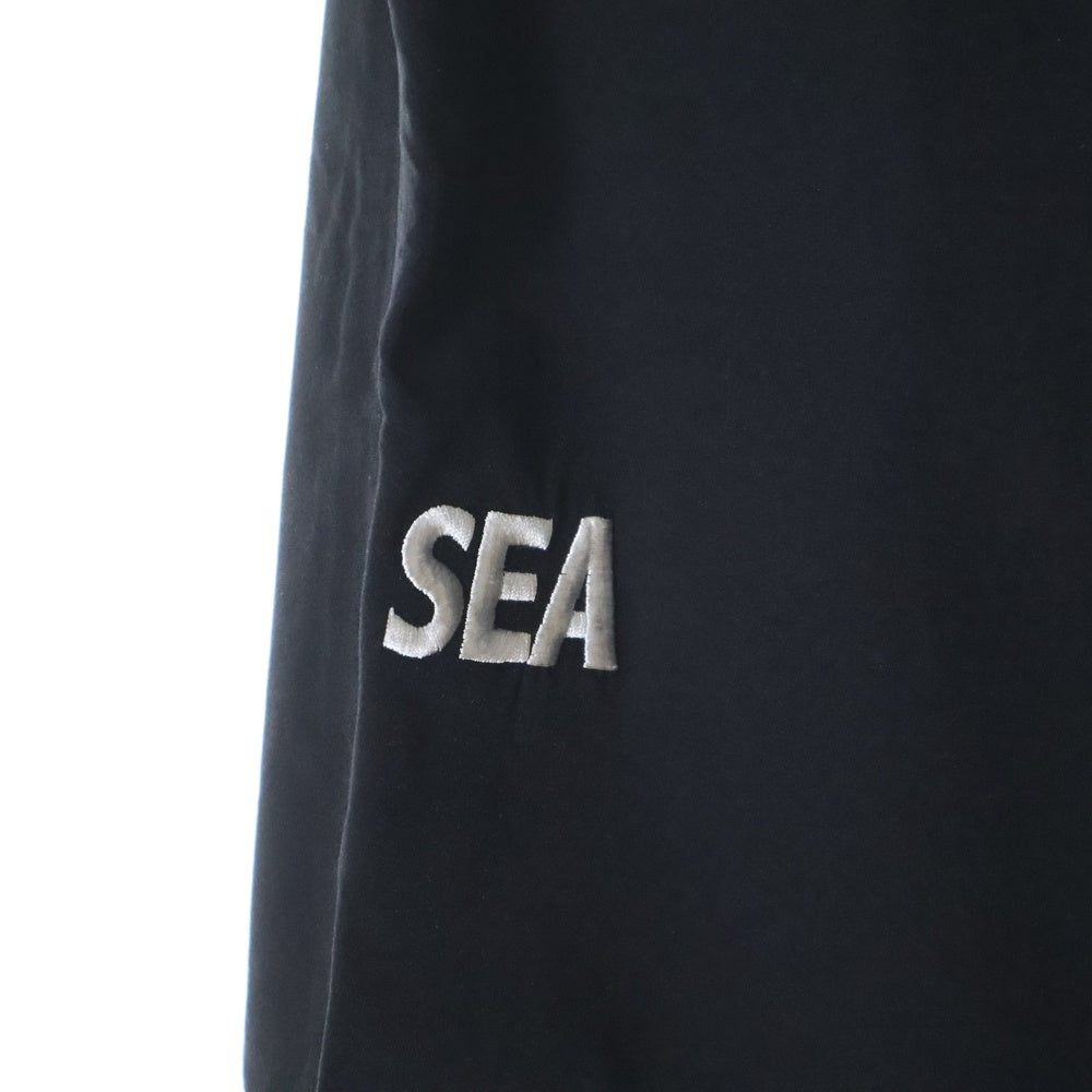 WIND AND SEA(ウィンダンシー) ×NEIGHBORHOOD NHWDS NYLON SHORTS ネイバーフッド サイドロゴ ショート ハーフパンツ ショーツ ブラック 221FRWSN-PTM01S
