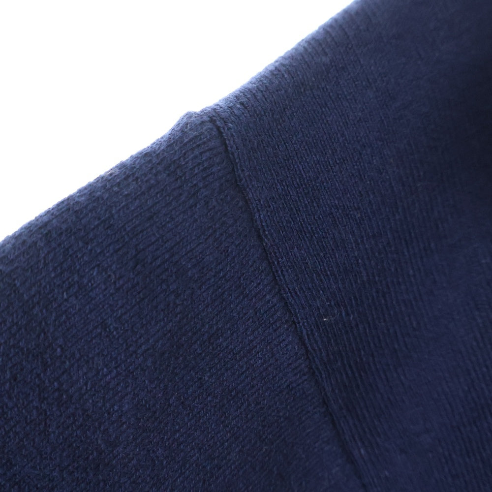 WIND AND SEA(ウィンダンシー) COTTON CASHMERE KNIT ロゴエンブロイダリー カシミヤ混 コットンニットセーター ネイビー WDS-O-ESSC-24-Q2-KN-01