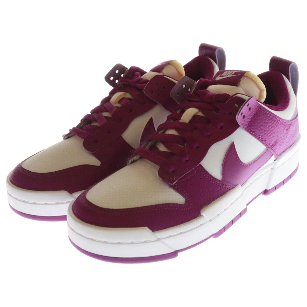 NIKE(ナイキ) WMNS DUNK LOW DISRUPT Cactus Flower ウィメンズ ダンク ディスラプト カクタスフラワー ローカットスニーカー ホワイト/パープル US10/27cm DN5065-100