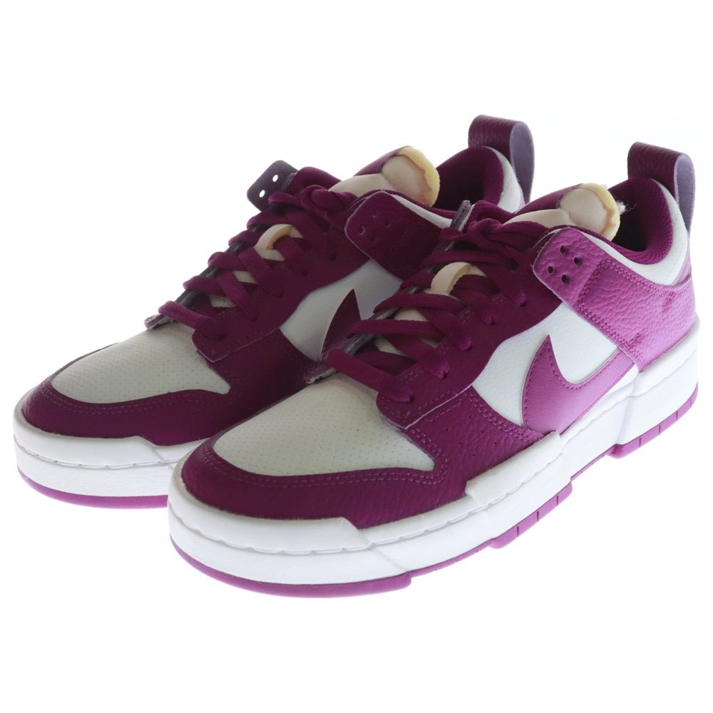 NIKE(ナイキ) WMNS DUNK LOW DISRUPT Cactus Flower ウィメンズ ダンク ディスラプト カクタスフラワー ローカットスニーカー ホワイト/パープル US10/27cm DN5065-100