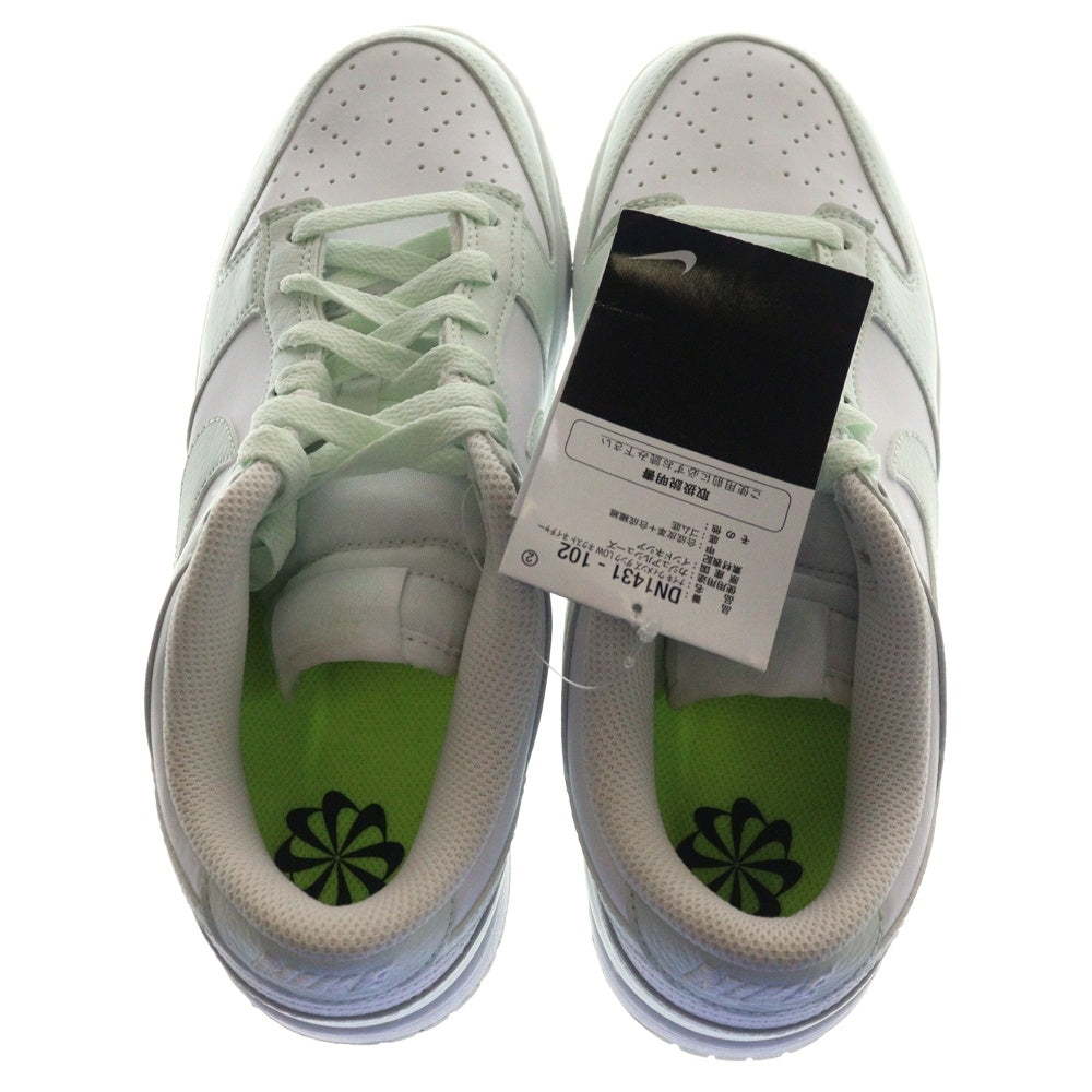 NIKE(ナイキ) WMNS DUNK LOW NEXT NATURE ウィメンズ ダンク ネクストネイチャー ローカットスニーカー ホワイト/ライトグリーン US9/26cm DN1431-102