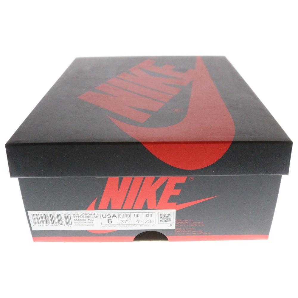 NIKE(ナイキ) AIR JORDAN 1 HIGH OG HYPER ROYAL エアジョーダン1 ハイパーロイヤル ハイカットスニーカー ブルー US5/23.5cm 555088-402 レディース