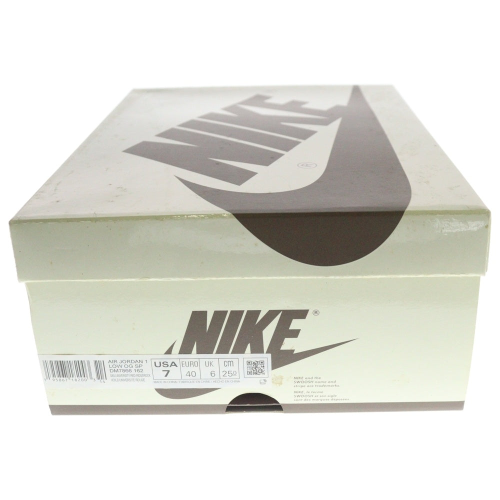 NIKE(ナイキ) ×TRAVIS SCOTT AIR JORDAN 1 LOW OG REVERSE MOCHA トラヴィススコット エアジョーダン1 ローカットスニーカー リバースモカ ブラウン US7/25cm DM7866-162