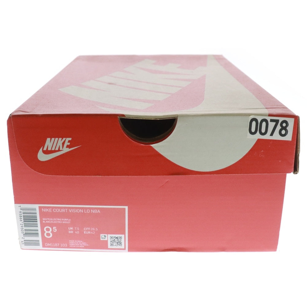 NIKE(ナイキ) COURT VISION LOW NBA コートヴィジョン ローカットスニーカー ホワイト US8.5/26.5cm DM1187-103