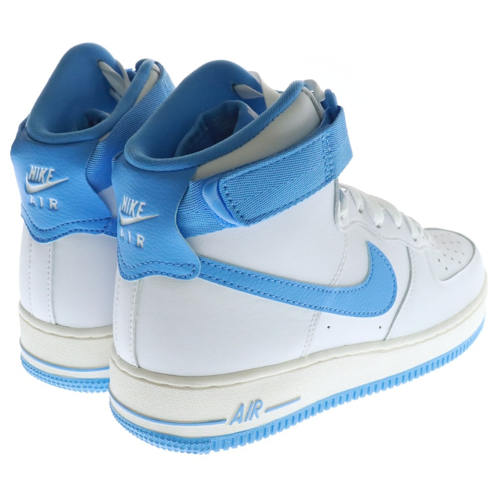 NIKE(ナイキ) WMNS AIR FORCE 1 HIGH OG QS WHITE UNIVERSITY BLUE ウィメンズ エアフォース1 ハイカットスニーカー ホワイト/ブルー US9/26cm DX3805-100