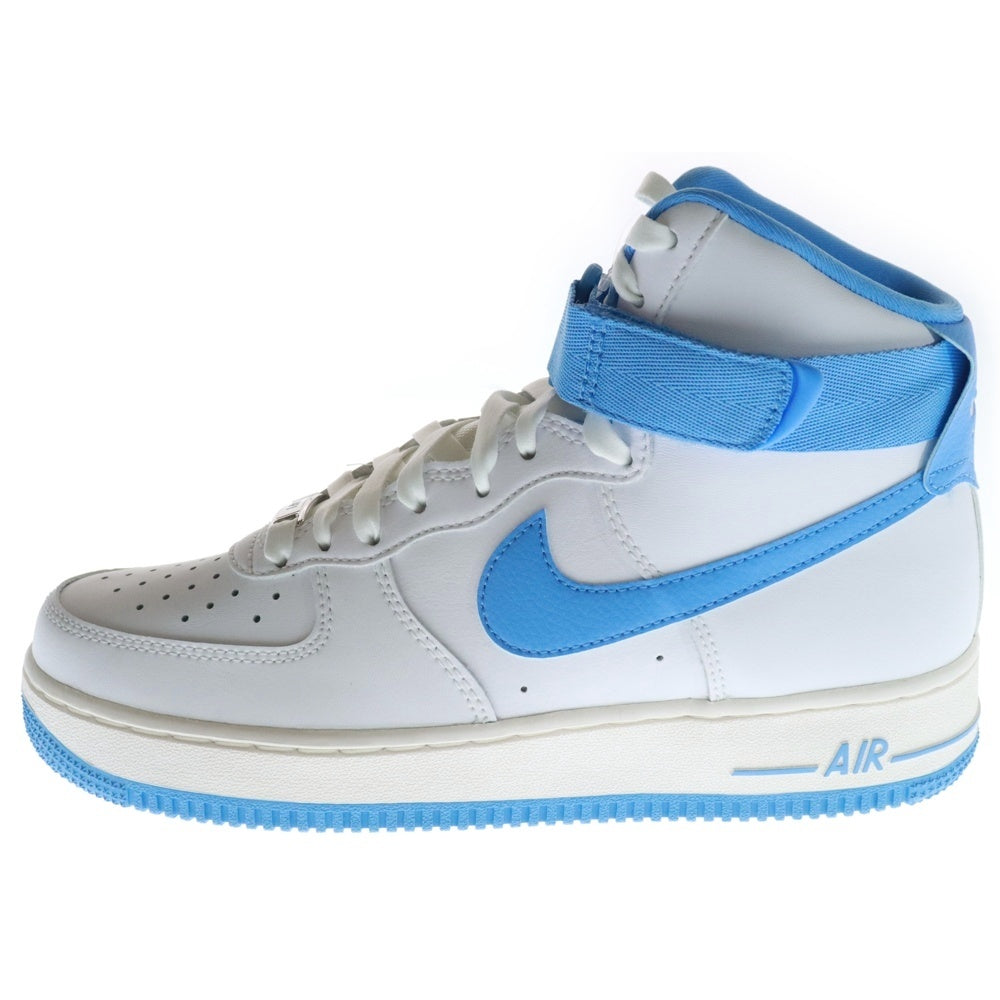 NIKE(ナイキ) WMNS AIR FORCE 1 HIGH OG QS WHITE UNIVERSITY BLUE ウィメンズ エアフォース1 ハイカットスニーカー ホワイト/ブルー US9/26cm DX3805-100