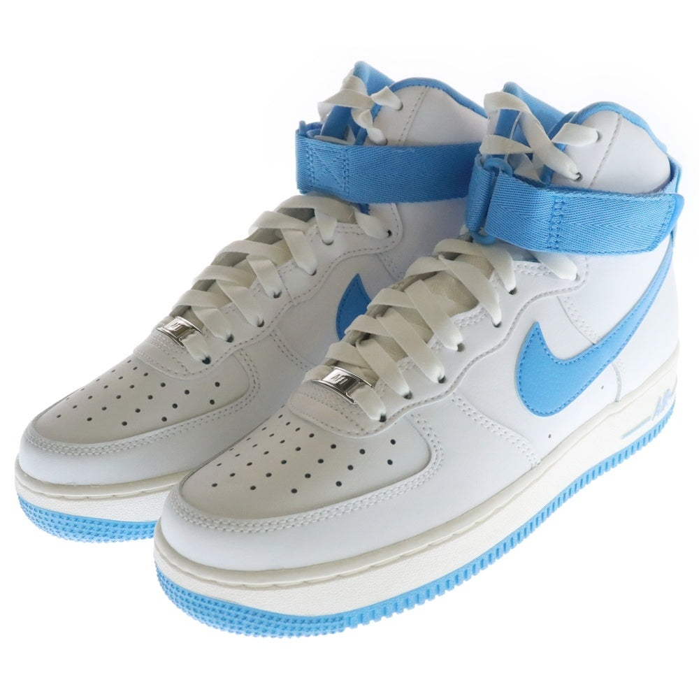NIKE(ナイキ) WMNS AIR FORCE 1 HIGH OG QS WHITE UNIVERSITY BLUE ウィメンズ エアフォース1 ハイカットスニーカー ホワイト/ブルー US9/26cm DX3805-100