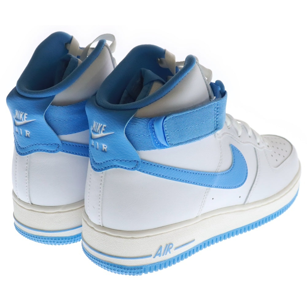 NIKE(ナイキ) WMNS AIR FORCE 1 HIGH OG QS WHITE UNIVERSITY BLUE ウィメンズ エアフォース1 ハイカットスニーカー ホワイト/ブルー US9/26cm DX3805-100