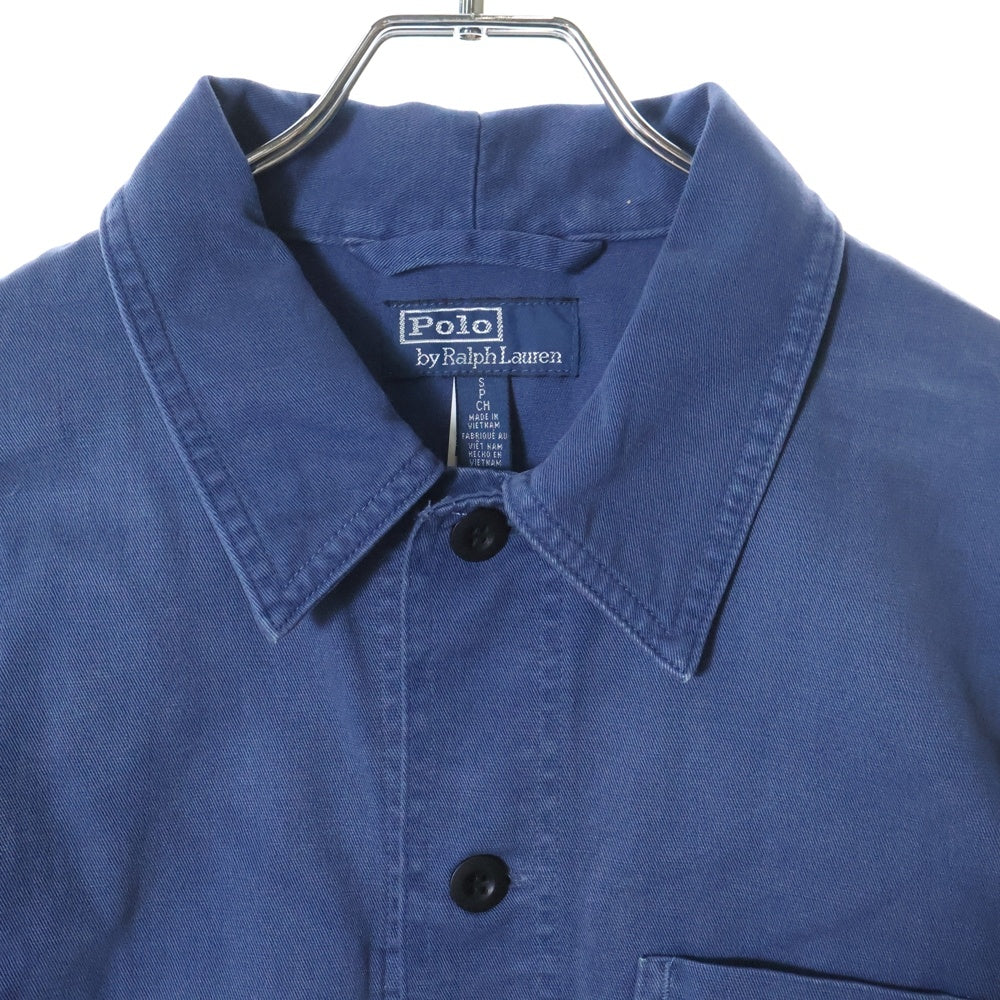 POLO RALPH LAUREN(ポロラルフローレン) マルチポケット コットン ロングスリーブ 長袖シャツ ブルー