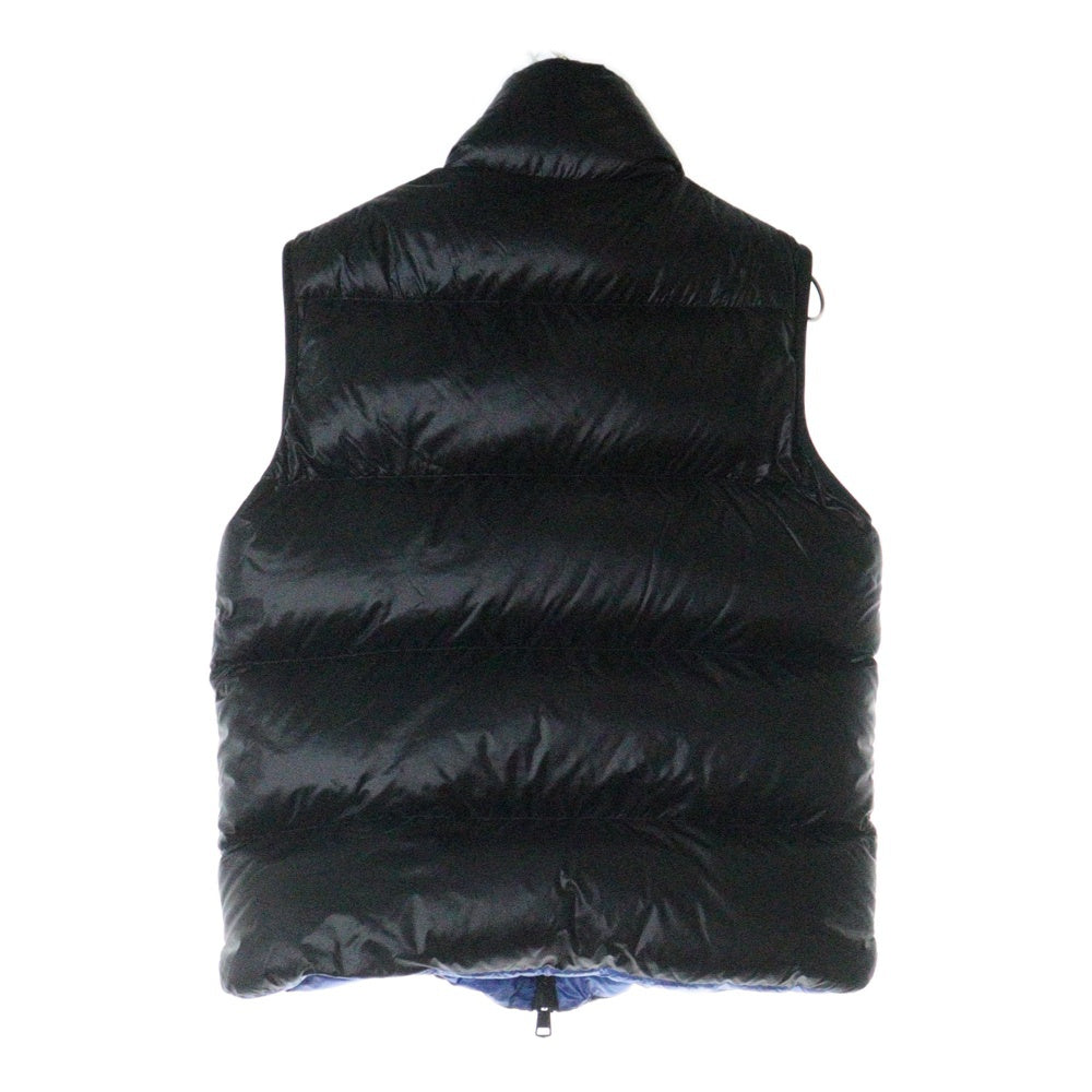 MONCLER(モンクレール) 24AW SUMIDO スミド ジレ バイカラー ジップアップ ナイロンダウン ベスト ブラック/ブルー J20911A00189595GJ