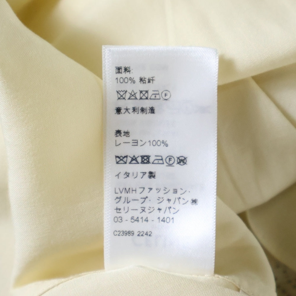 CELINE(セリーヌ) 23SS Embroidered Hawaiian Shirt in Viscose レーヨン エンブロイダリー ハワイアン 半袖シャツ ベージュ 2C947852C