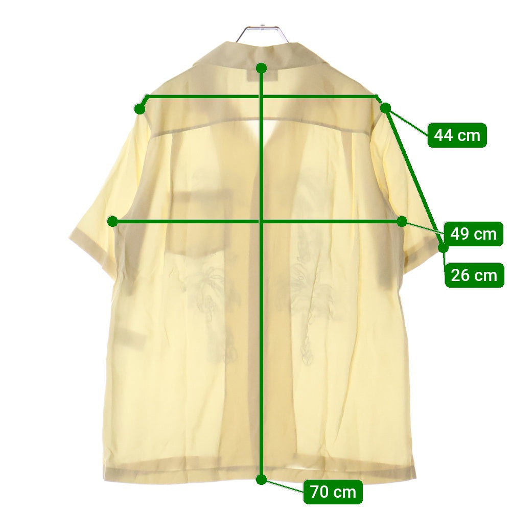 CELINE(セリーヌ) 23SS Embroidered Hawaiian Shirt in Viscose レーヨン エンブロイダリー ハワイアン 半袖シャツ ベージュ 2C947852C