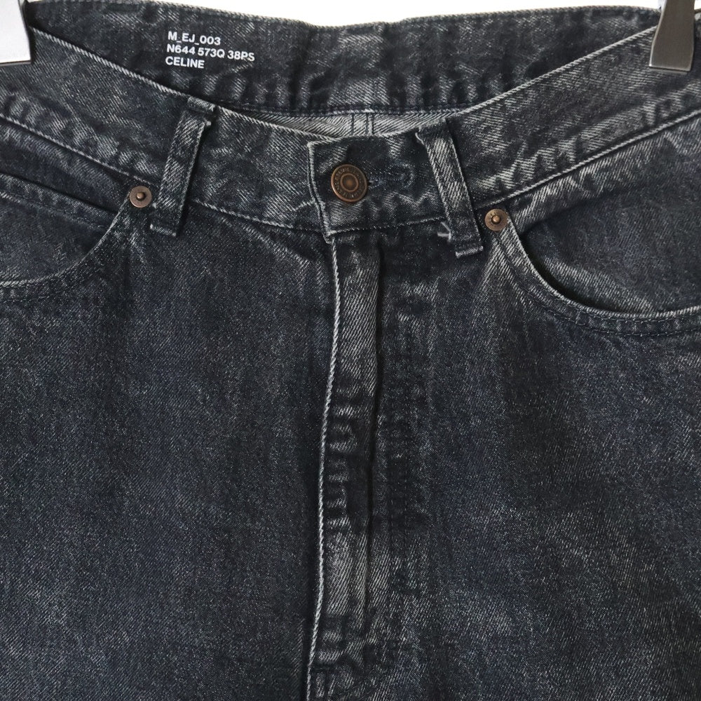 CELINE(セリーヌ) 22SS ELEPHANT JEANS フレアレッグ ジーンズ バギーデニムパンツ ブラック 2N644573Q