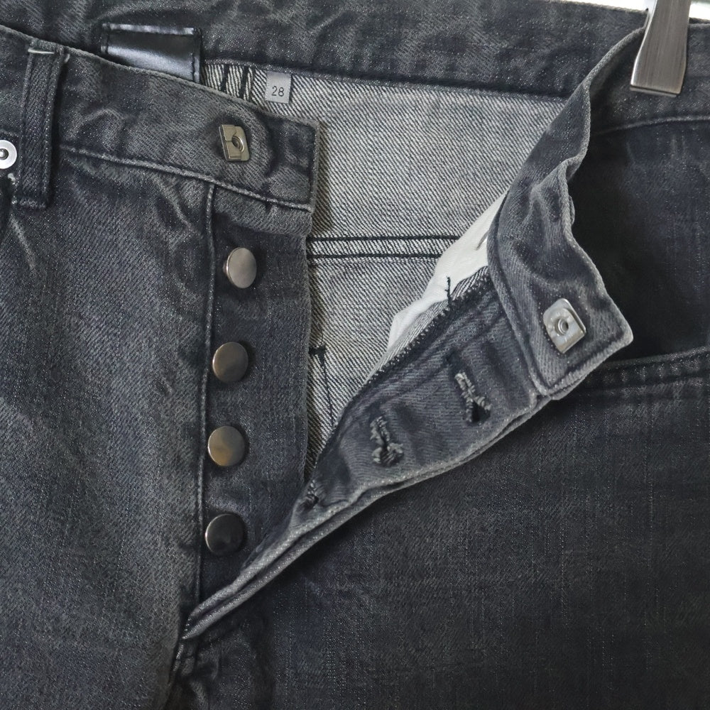 DIOR(ディオール) 04AW エディ期 ボタンフライ デニムパンツ ブラック 4HH1012674