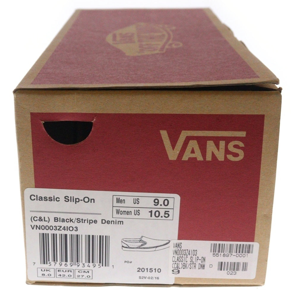 VANS(ヴァンズ) CLASSIC SLIP-ON クラシック スリッポン ローカットスニーカー ブラック US9/27cm VN0003Z4IO3