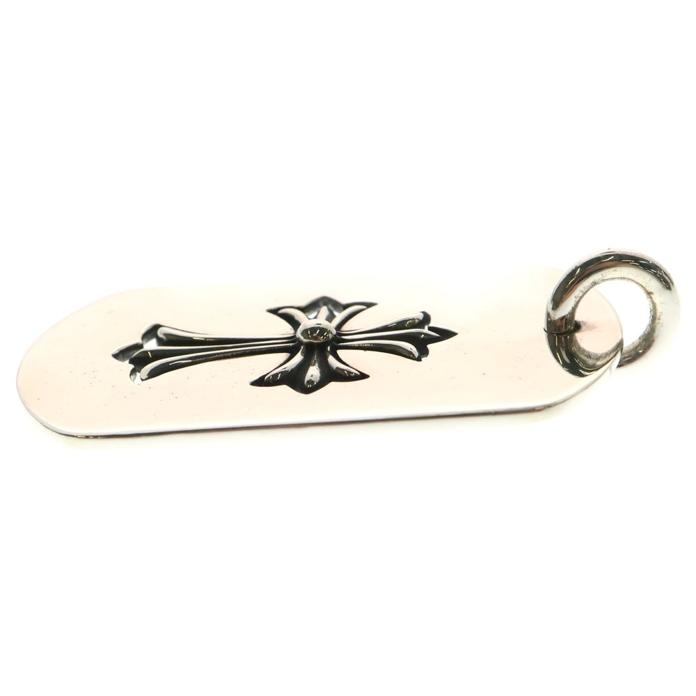 CHROME HEARTS(クロムハーツ) D TAG LRG TNY CRS カットアウトタイニーCHクロス ラージドッグタグ ネックレストップ シルバー