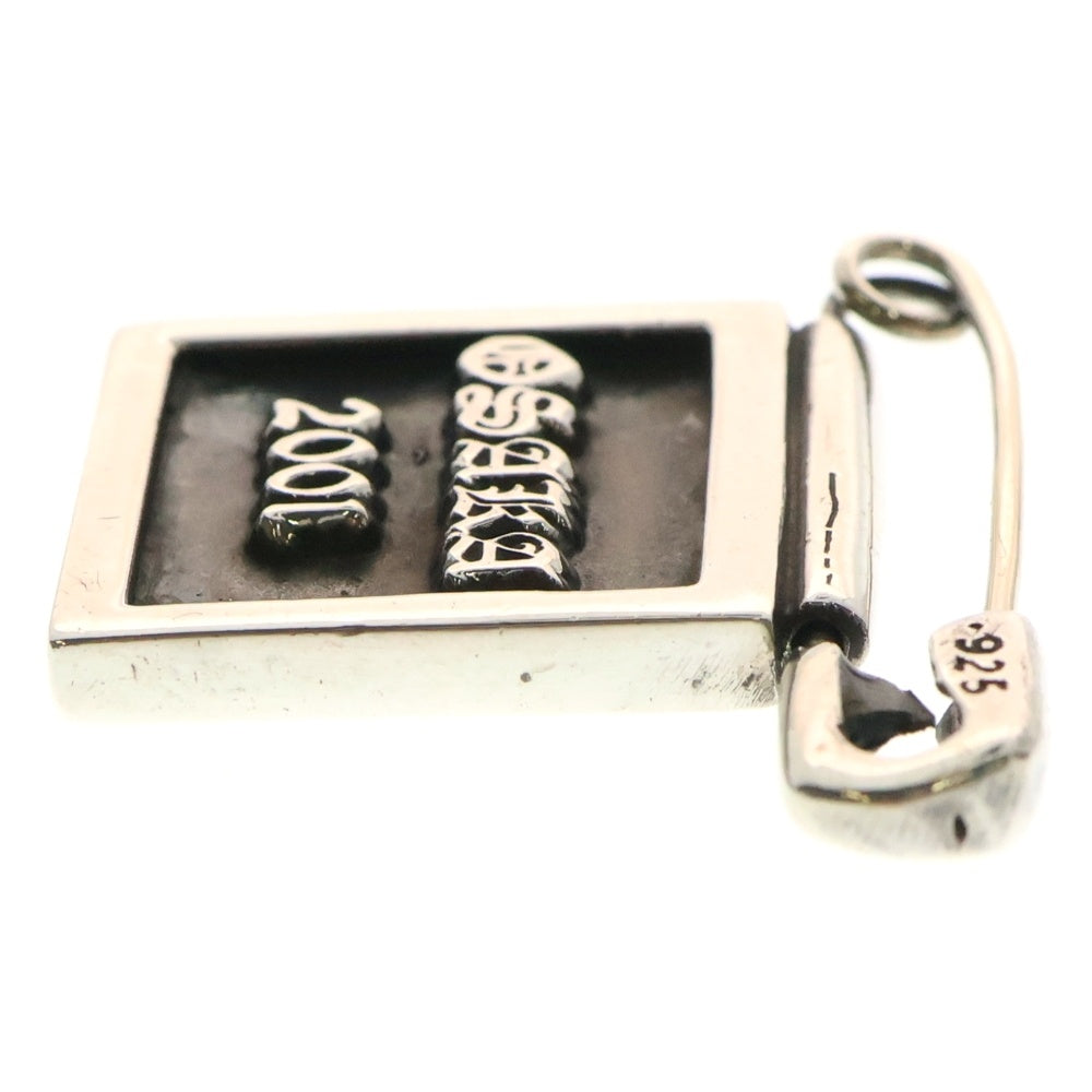 CHROME HEARTS(クロムハーツ) SAFETY PIN FRMD セーフティピンピンバッチ 大阪限定 シルバーネックレストップ シルバー