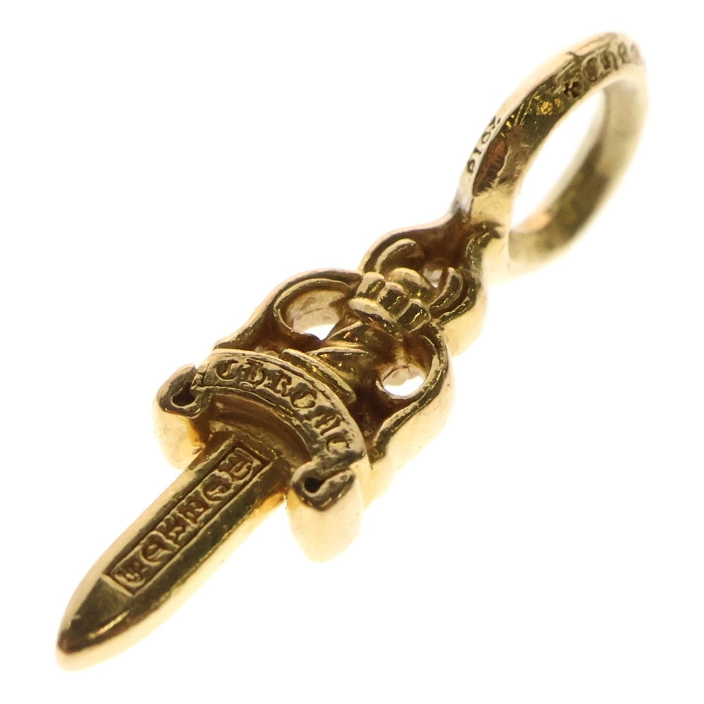 CHROME HEARTS(クロムハーツ) 22K STACK DAGGER V2 ダガースタックチャーム ゴールドネックレストップ