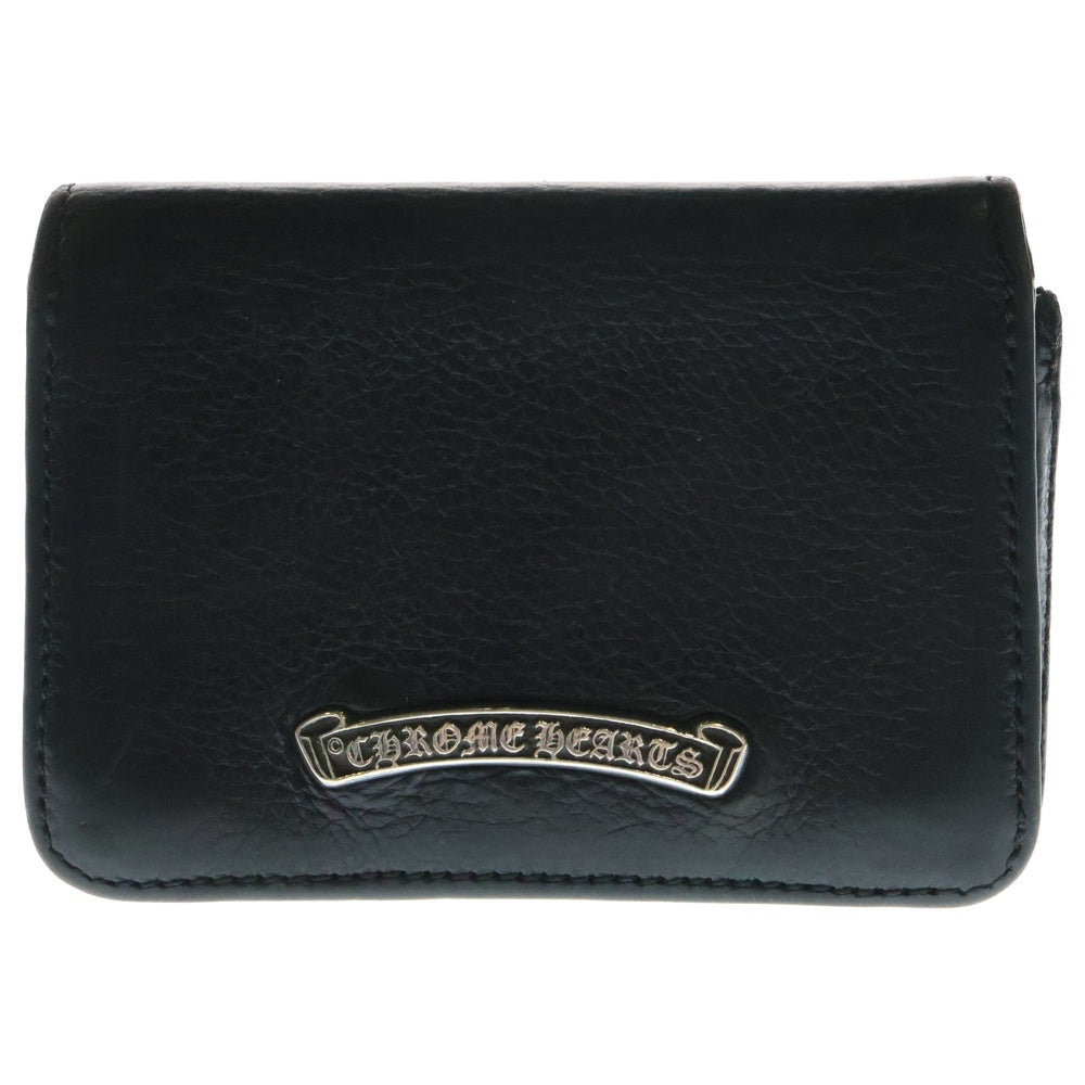 CHROME HEARTS(クロムハーツ) CRD CSE3PKTWDV1 アーチロゴプレート3ポケットレザーカードケース ブラック