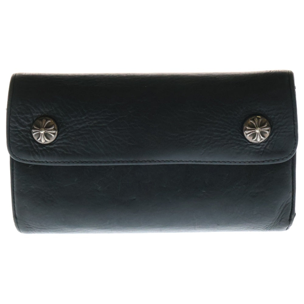 CHROME HEARTS(クロムハーツ) WAVE ウェーブ レザーウォレット 財布 ブラック BCA374