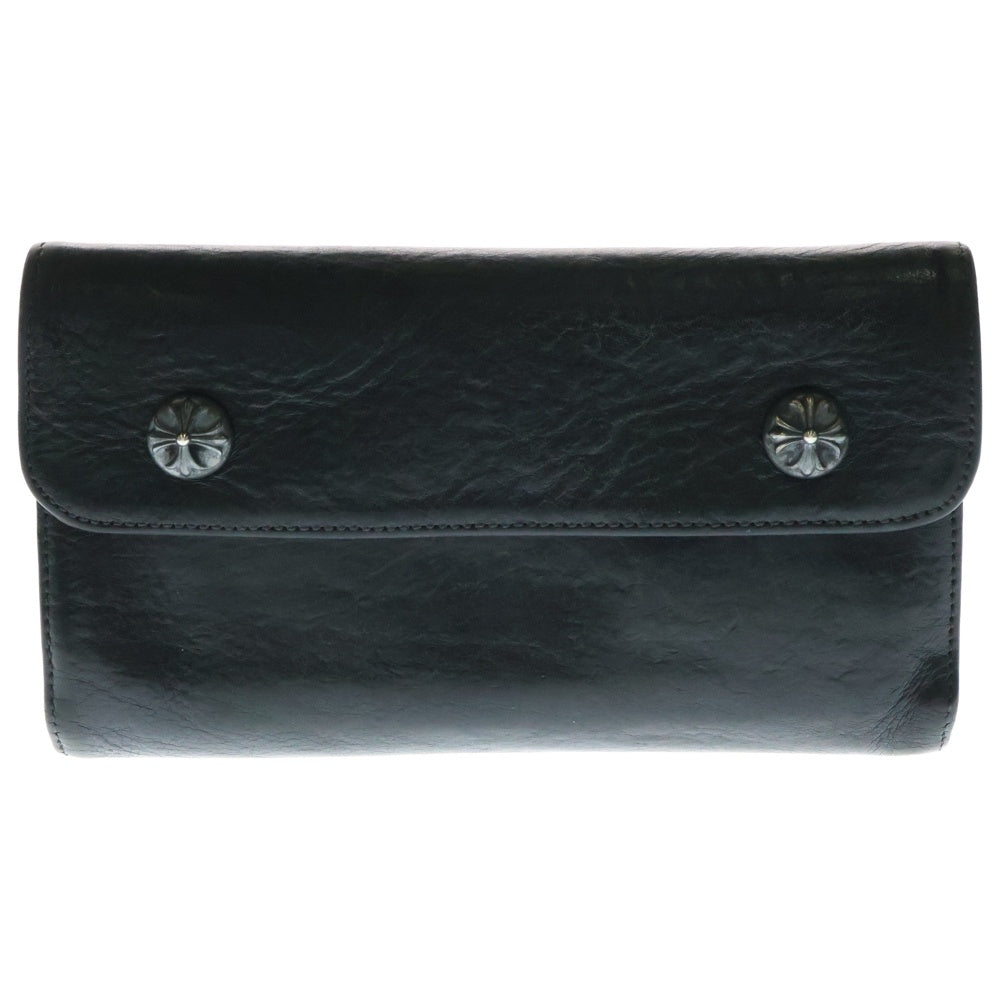 CHROME HEARTS(クロムハーツ) WAVE ウェーブ レザーウォレット 財布 ブラック BCA374