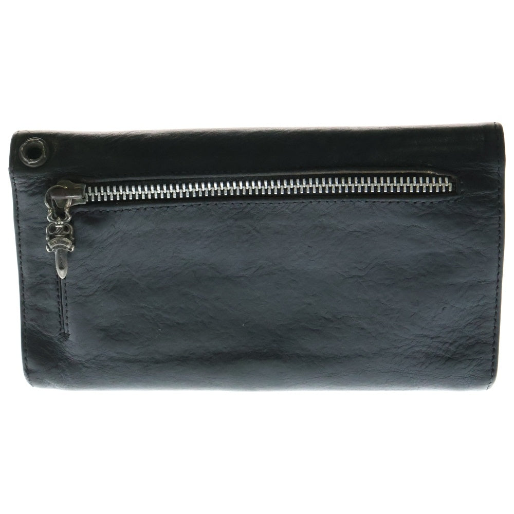 CHROME HEARTS(クロムハーツ) WAVE ウェーブ レザーウォレット 財布 ブラック BCA374