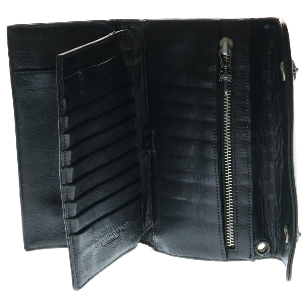 CHROME HEARTS(クロムハーツ) WAVE ウェーブ レザーウォレット 財布 ブラック BCA374