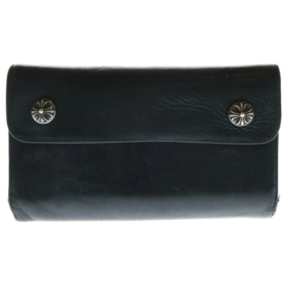 CHROME HEARTS(クロムハーツ) WAVE ウェーブ レザーウォレット 財布 ブラック BCA374