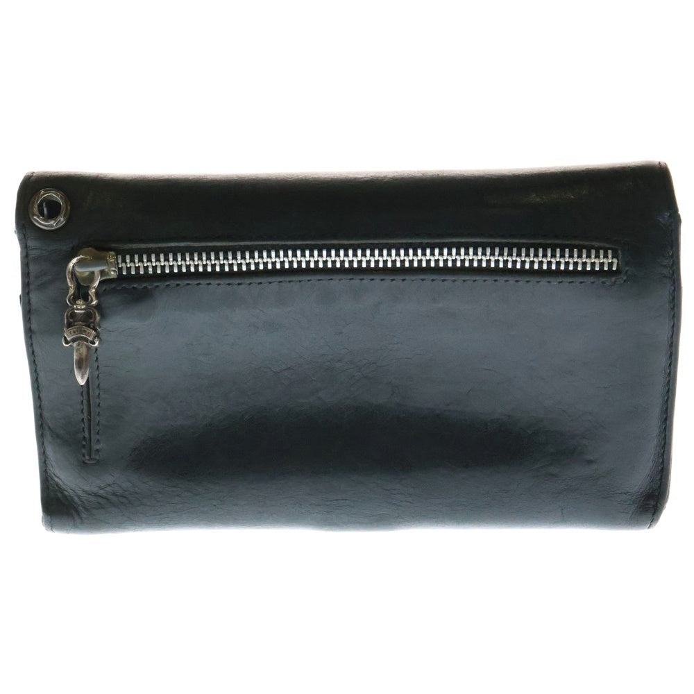 CHROME HEARTS(クロムハーツ) WAVE ウェーブ レザーウォレット 財布 ブラック BCA374