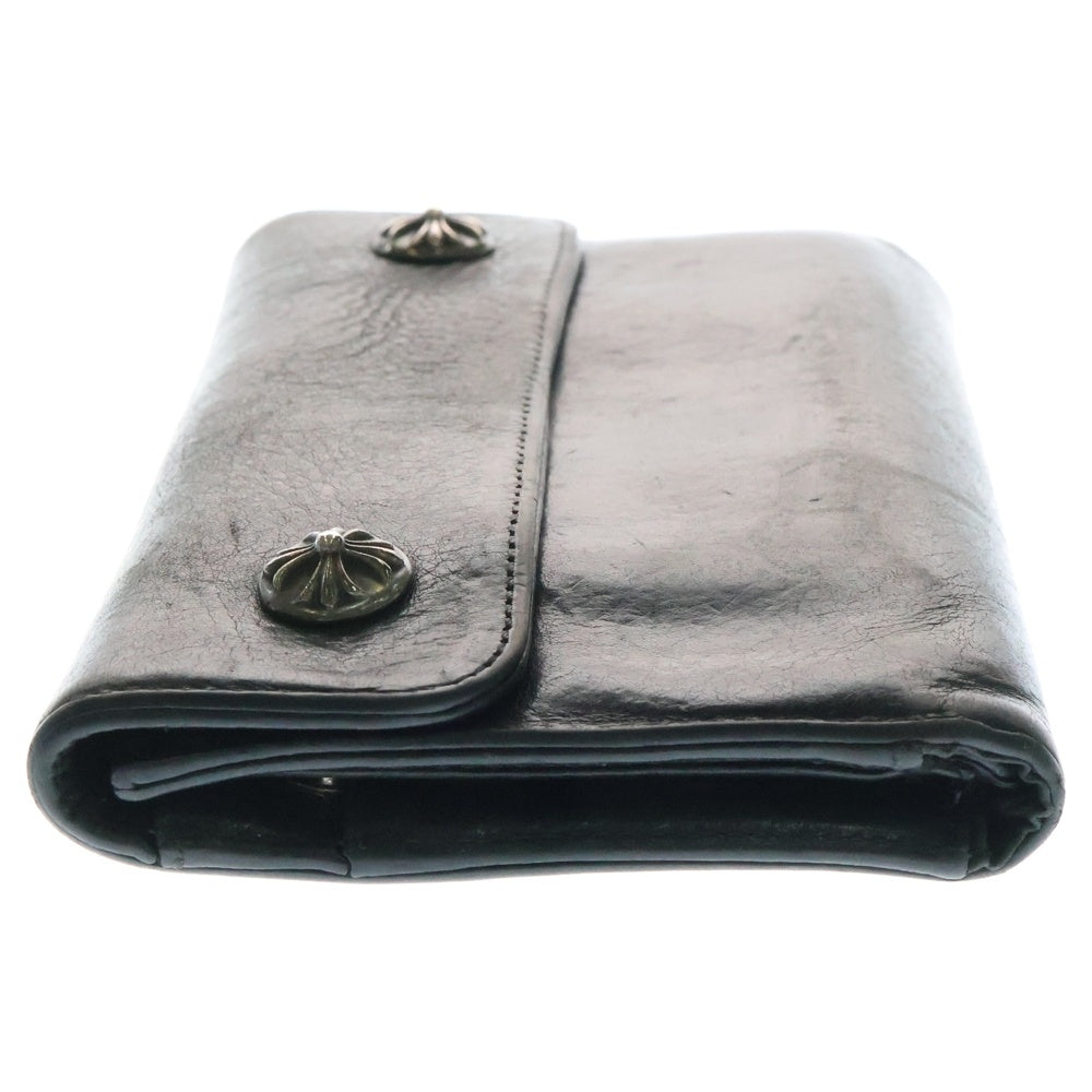 CHROME HEARTS(クロムハーツ) WAVE ウェーブ レザーウォレット 財布 ブラック BCA374