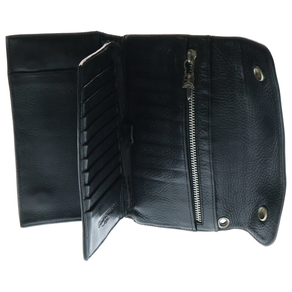 CHROME HEARTS(クロムハーツ) WAVE ウェーブ レザーウォレット 財布 ブラック BCA374