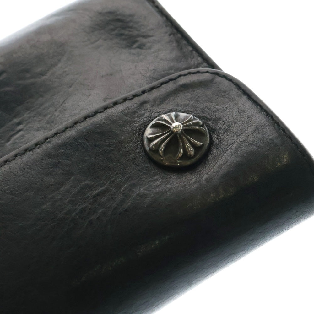 CHROME HEARTS(クロムハーツ) WAVE ウェーブ レザーウォレット 財布 ブラック BCA374