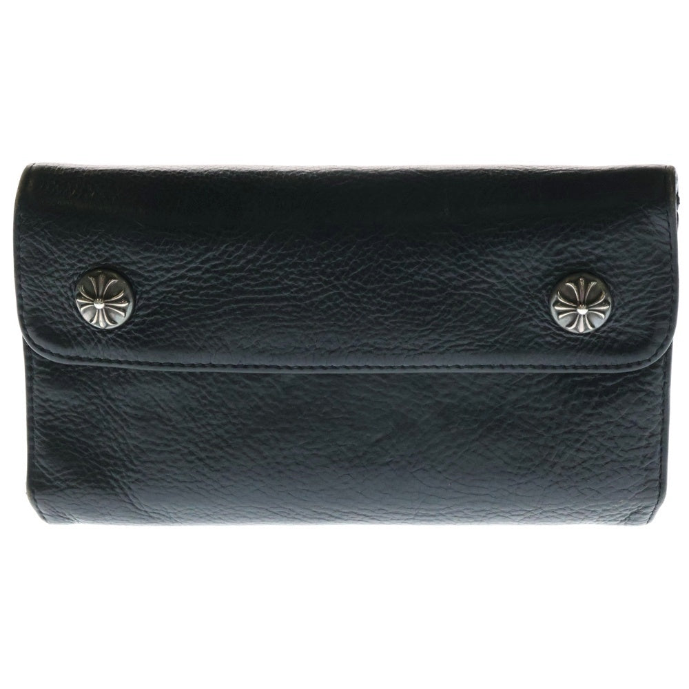 CHROME HEARTS(クロムハーツ) WAVE ウェーブ レザーウォレット 財布 ブラック BCA374