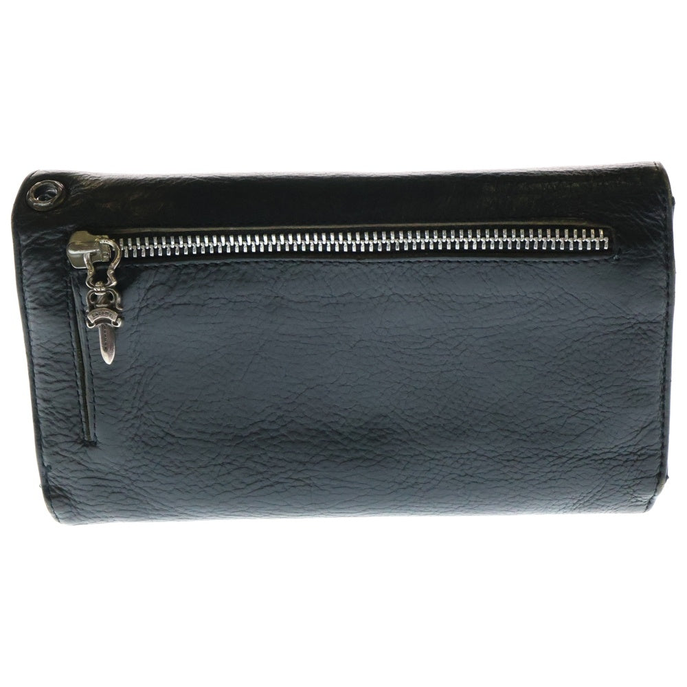 CHROME HEARTS(クロムハーツ) WAVE ウェーブ レザーウォレット 財布 ブラック BCA374