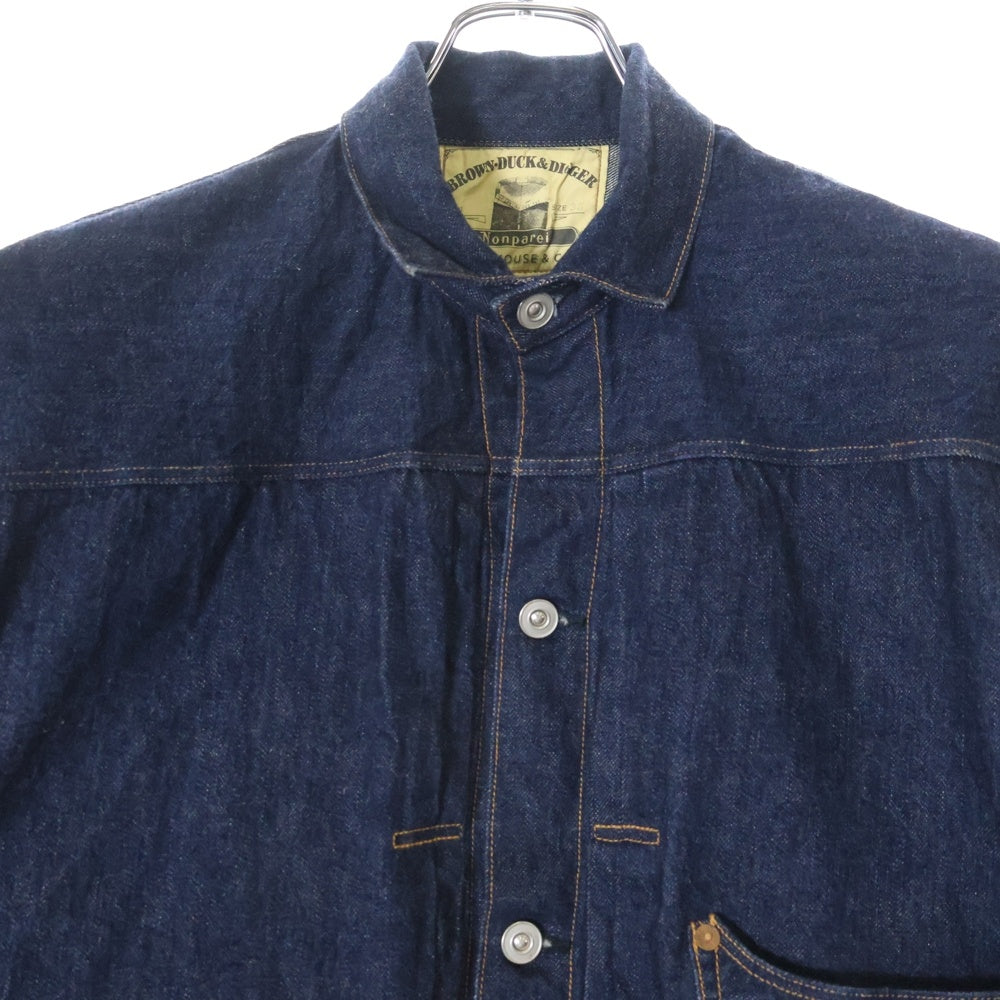 WAREHOUSE(ウェアハウス) Nonpareil Brown Duck&Digger ノンパレイル ブラウンダックディガー デニムジャケット インディゴ