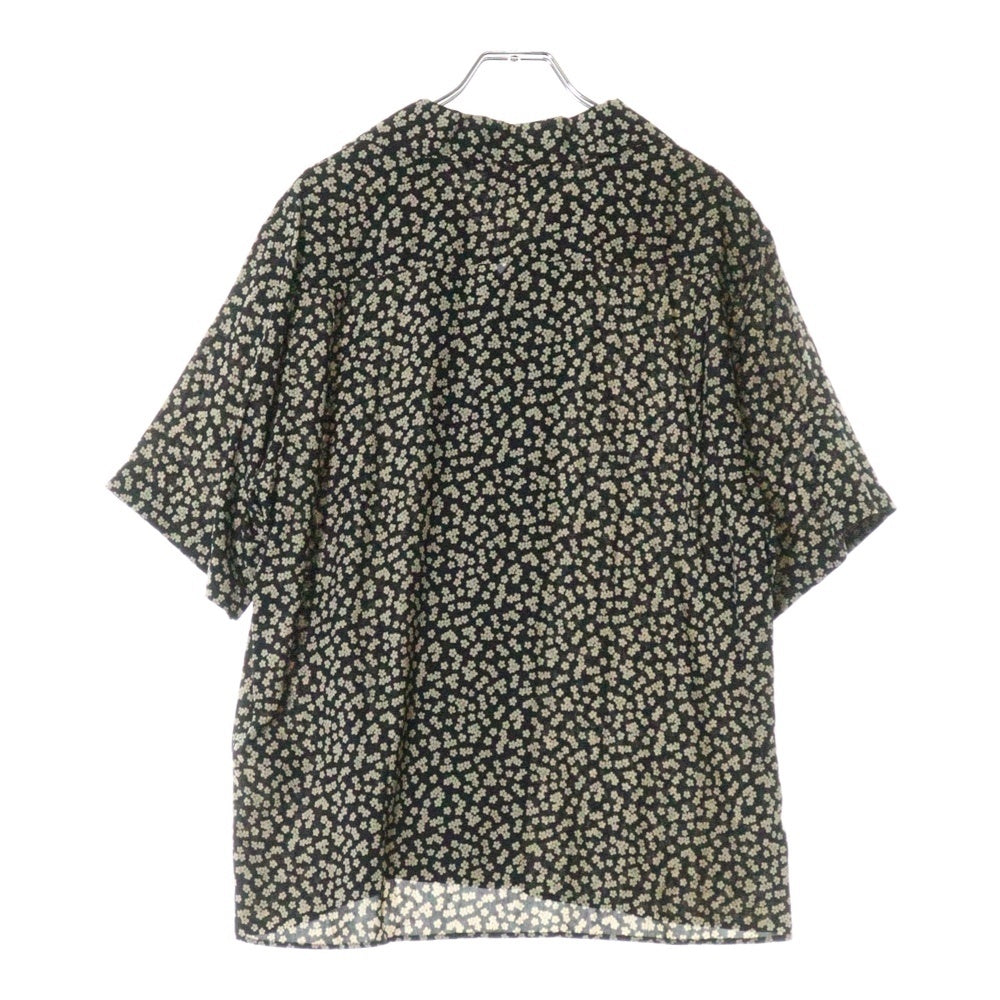 CELINE(セリーヌ) 19SS フラワー 総柄 オープンカラー レーヨン 半袖シャツ ブラック 2C036480K