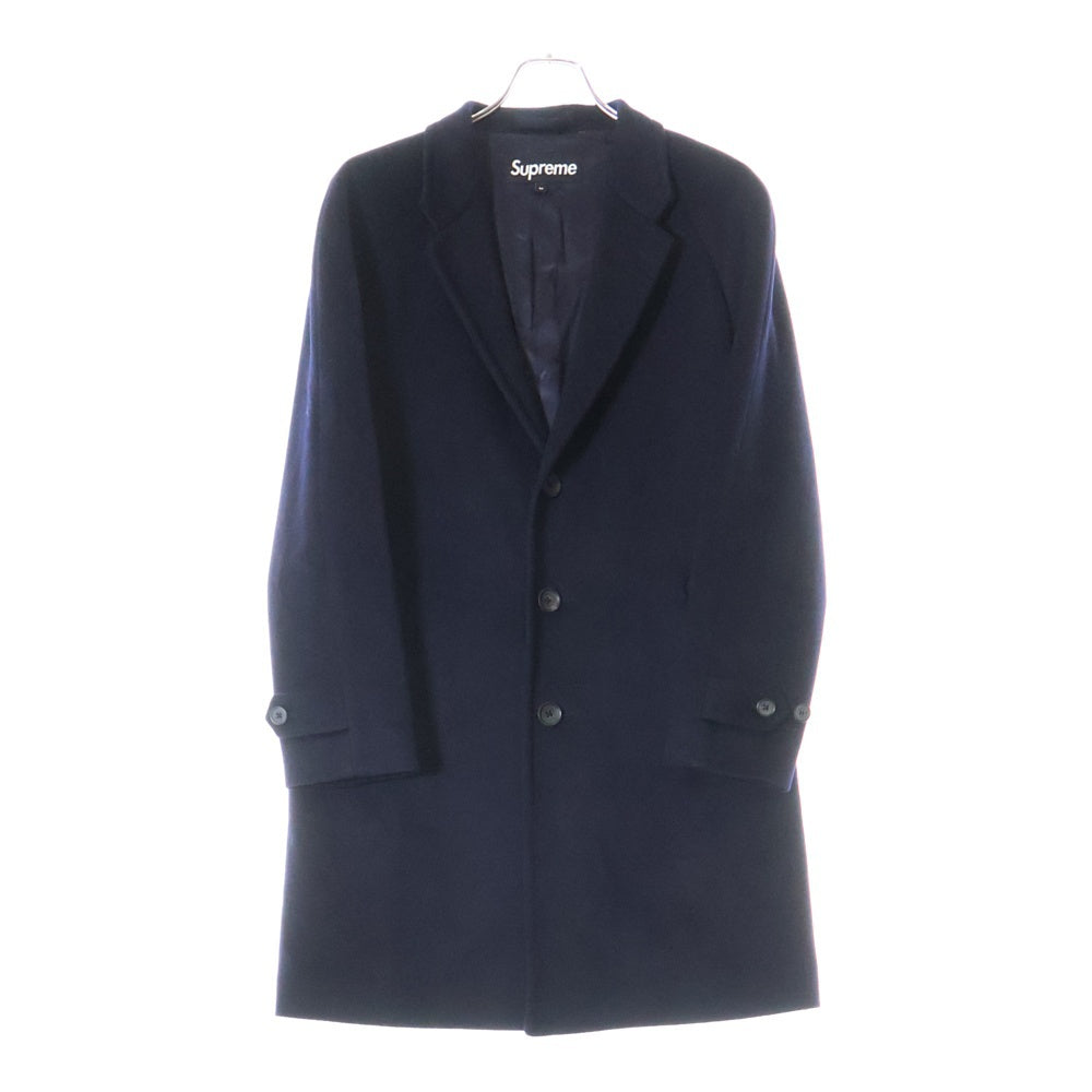 SUPREME(シュプリーム) 15AW Loro Piana wool over coat ロロピアーナウールオーバーチェスターコート ネイビー