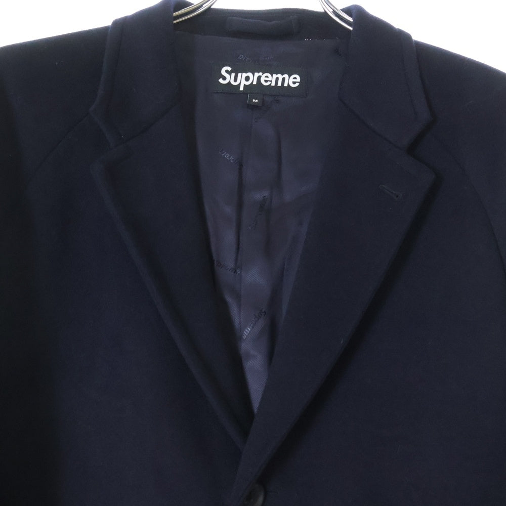 SUPREME(シュプリーム) 15AW Loro Piana wool over coat ロロピアーナウールオーバーチェスターコート ネイビー