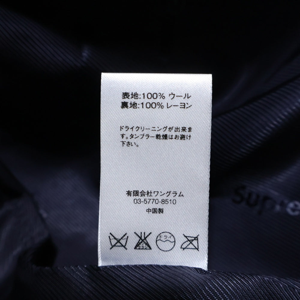 SUPREME(シュプリーム) 15AW Loro Piana wool over coat ロロピアーナウールオーバーチェスターコート ネイビー