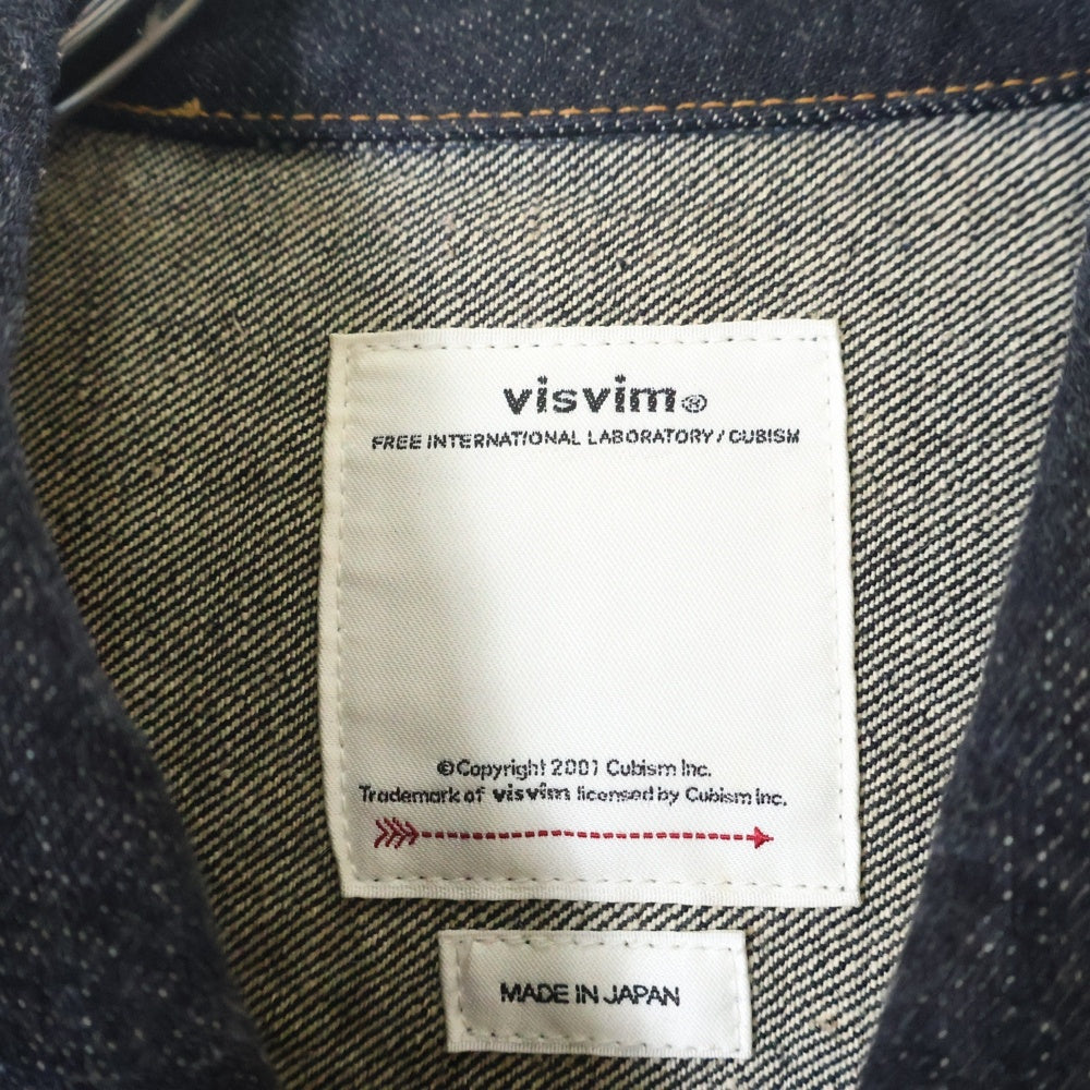 VISVIM(ヴィスヴィム) 23SS 101XX JKT RAW MUD OVERDYE 2nd マッド オーバーダイ トラッカー デニムジャケット インディゴ 0123105006003