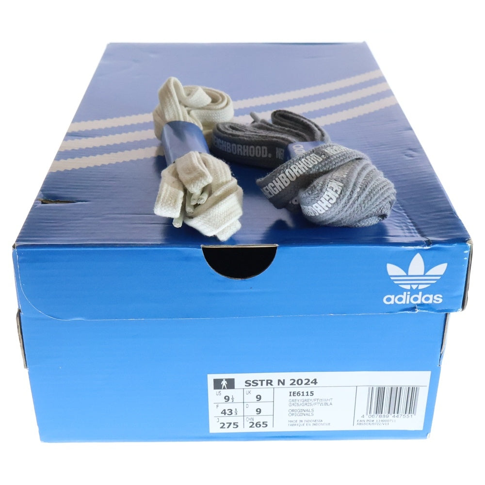 adidas(アディダス) ×NEIGHBORHOOD SUPERSTAR 2024 ネイバーフッド スーパースター ローカットスニーカー グレー US9.5/27.5cm IE6115