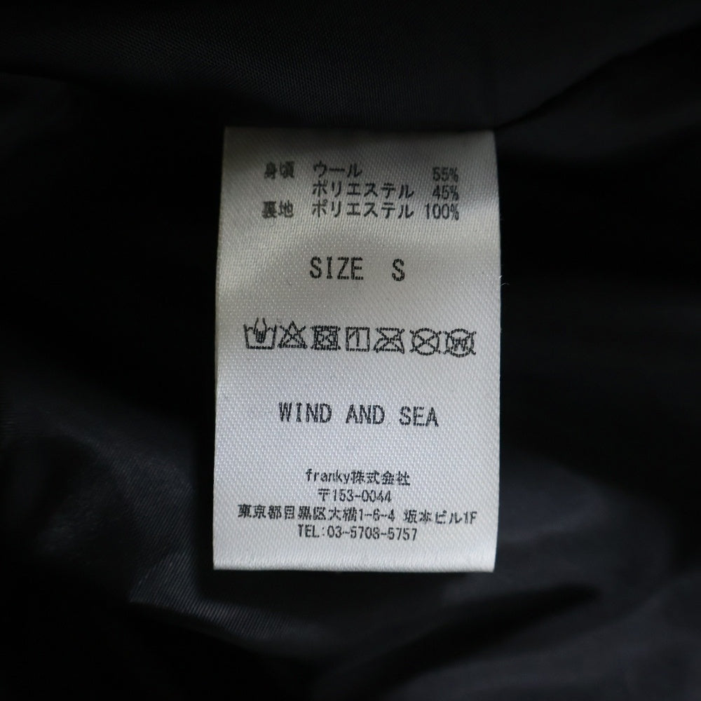 WIND AND SEA(ウィンダンシー) ×Johnson ロゴ刺繍 ウール ストレートパンツ ブラック WDS-O-JWM-23-Q2-05