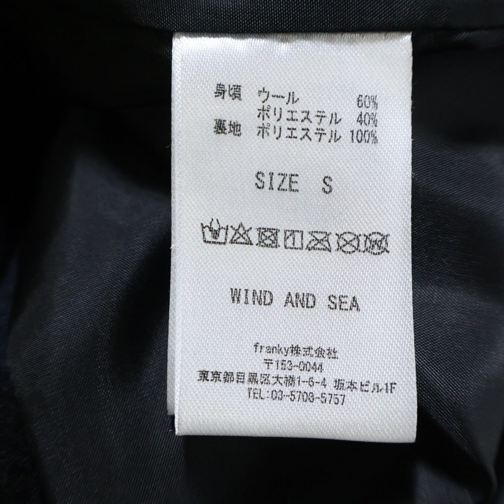 WIND AND SEA(ウィンダンシー) ×Johnson ジョンソン フロント刺繍 チェック柄 シャツジャケット ネイビー/グリーン WDS-O-JWM-23-Q2-02