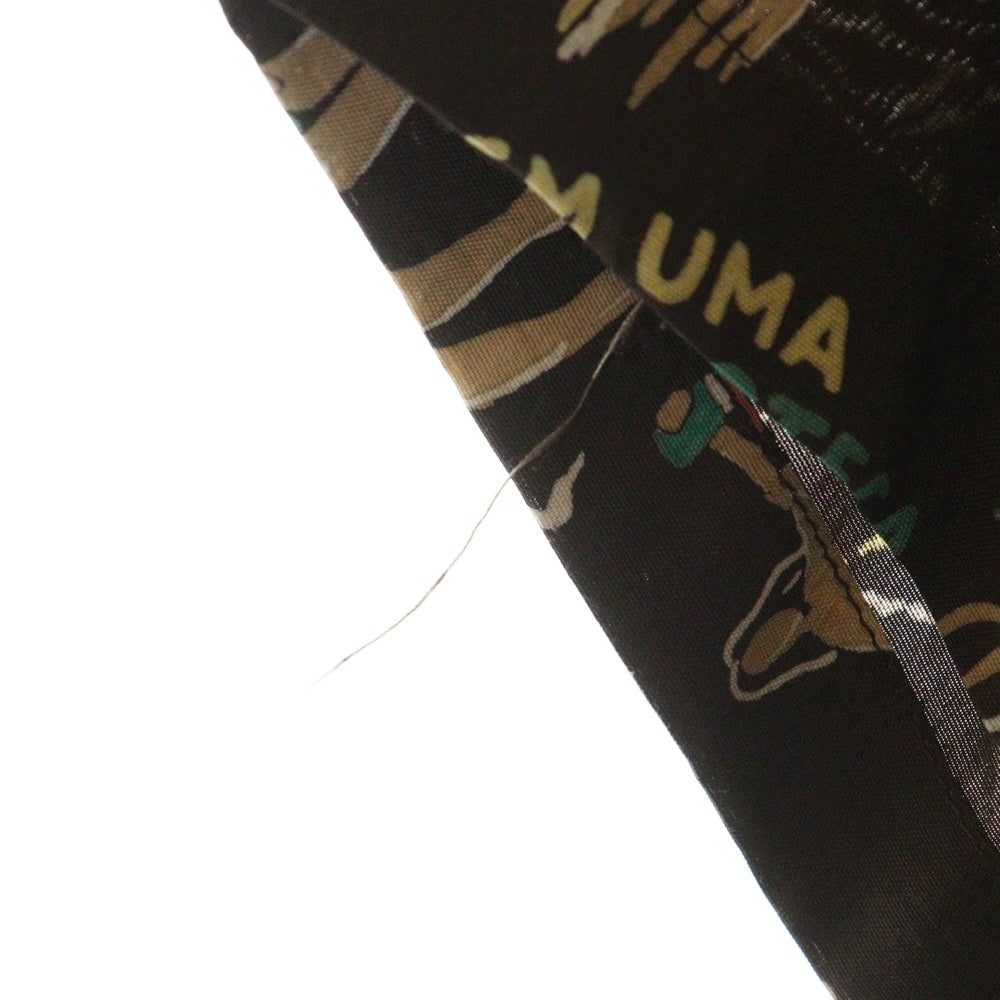 WACKO MARIA(ワコマリア) 14SS BRASIL ALOHA SHIRT ブラジル 総柄 オープンカラー レーヨン 半袖 アロハシャツ ブラウン