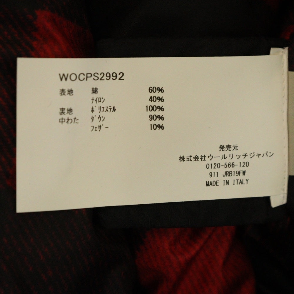 WOOLRICH(ウールリッチ) ×MASTERMIND マスターマインド ロゴ刺繍 ジップアップ ダウンジャケット ブラック WOCPS2992