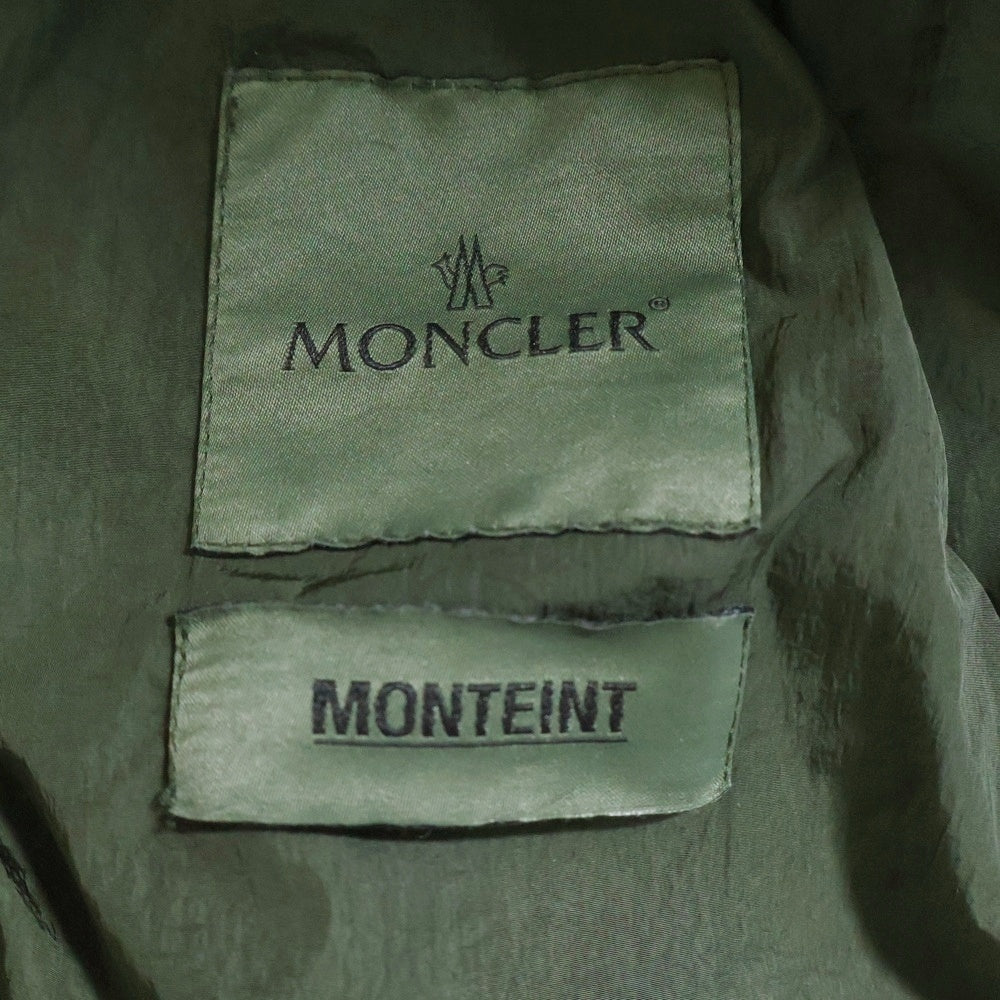 MONCLER(モンクレール) 20SS SCIE GIUBBOTTO ロゴ刺繍 フーデッド ジップアップ ナイロンジャケット カーキ F10911A70060 53705