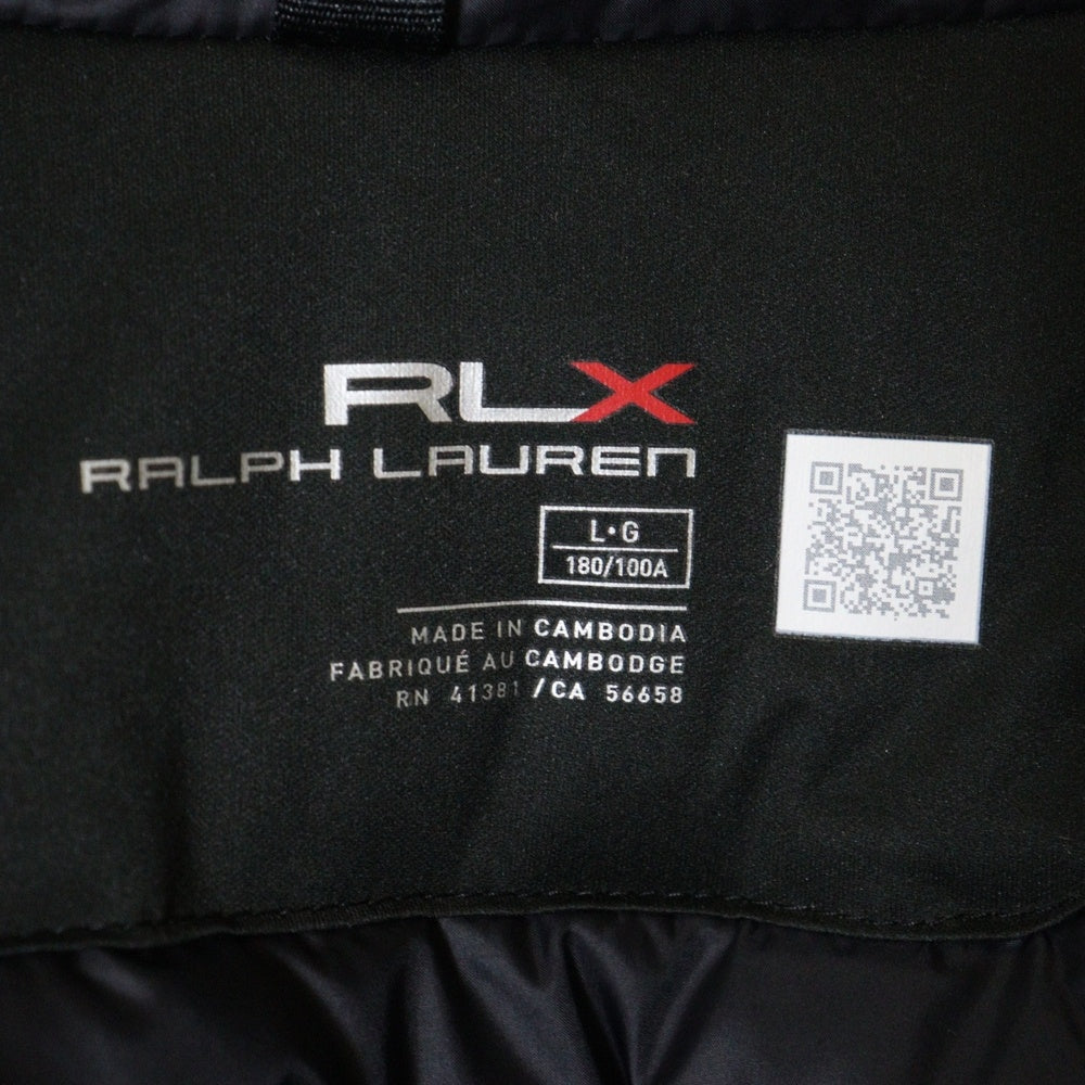 RLX RALPHLAUREN(アール エル エックス ラルフ ローレン) カモフラ ポリエステル 中綿 ジップアップ ジャケット ブラック 0200011806